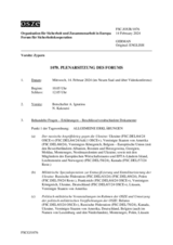 Journal der 1070. Plenarsitzung des Forums für Sicherheitskooperation