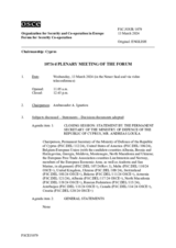 Journal of the 1073rd Plenary Meeting of the Forum for Security Co-operation