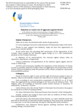 Statement by the Delegation of Ukraine on the Russian Federation’s ongoing aggression against Ukraine