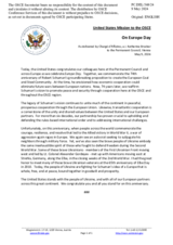 Statement by the Delegation of the United States of America on the Europe Day, observed on 9 May 2024