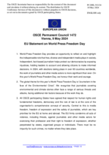 Statement by the Belgian EU Presidency on the World Press Freedom Day, observed on 3 May 2024