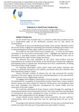 Statement by the Delegation of Ukraine on the World Press Freedom Day, observed on 3 May 2024