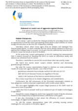 Statement by the Delegation of Ukraine on the Russian Federation’s ongoing aggression against Ukraine