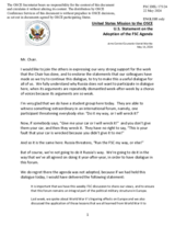 Statement by the Delegation of the United States of America on the draft agenda