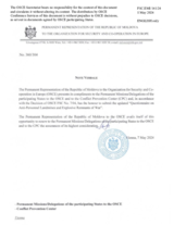 Response by the Delegation of Moldova to the Questionnaire on Anti-Personnel Mines and Explosive Remnants of War