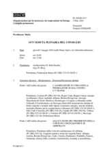 Giornale della 1471a Seduta plenaria del Consiglio permanente