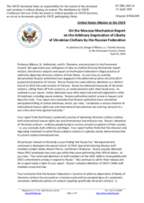Statement by the Delegation of the United States of America on the OSCE Moscow Mechanism invoked by 45 participating States, following consultations with Ukraine