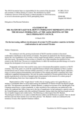 Statement by the Delegation of the Russian Federation on the increasing military involvement of certain NATO member States in yet more confrontation in and around Ukraine