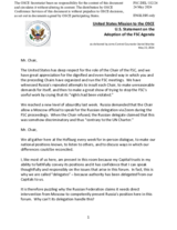 Statement by the Delegation of the United States of America on the draft agenda