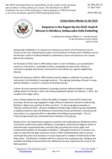 Statement by the Delegation of the United States of America in response to the report by the Head of the OSCE Mission to Moldova, Ambassador Kelly Keiderling