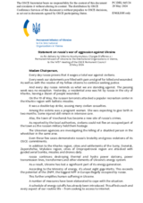 Statement by the Delegation of Ukraine on the Russian Federation’s ongoing aggression against Ukraine