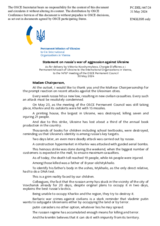 Statement by the Delegation of Ukraine on the Russian Federation’s ongoing aggression against Ukraine