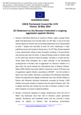 Statement by the Belgian EU Presidency on the Russian Federation’s ongoing aggression against Ukraine