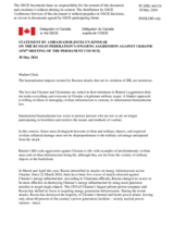 Statement by the Delegation of Canada on the Russian Federation’s ongoing aggression against Ukraine