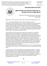Statement by the Delegation of the United States of America in response to the statement by the Delegation of the Russian Federation