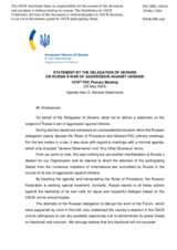 Statement by the Delegation of Ukraine on the Russian war of aggression against Ukraine