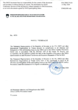 Response by the Delegation of Slovenia to the Questionnaire on Anti-Personnel Mines and Explosive Remnants of War