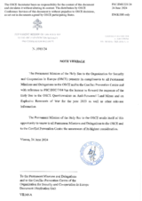 Response by the Delegation of the Holy See to the Questionnaire on Anti-Personnel Mines and Explosive Remnants of War