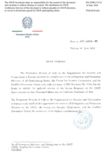 Response by the Delegation of Italy to the Questionnaire on Anti-Personnel Mines and Explosive Remnants of War