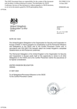 Response by the Delegation of the United Kingdom to the Questionnaire on Anti-Personnel Mines and Explosive Remnants of War