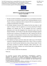 Statement by the Belgian EU Presidency on the draft agenda