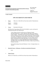 Journal der 1078. Plenarsitzung des Forums für Sicherheitskooperation