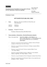 Diario de la 1079ª Sesión plenaria del Foro de Cooperación en materia de Seguridad