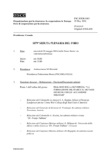 Giornale della 1079a Seduta plenaria del Foro di cooperazione per la sicurezza