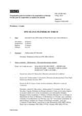 Journal de la 1076ème séance plénière du Forum pour la coopération en matière de sécurité