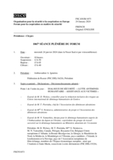 Journal de la 1067ème séance plénière du Forum pour la coopération en matière de sécurité