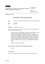 Giornale della 1081a Seduta plenaria del Foro di cooperazione per la sicurezza