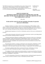 Statement by the Delegation of the Russian Federation, also on behalf of Belarus, on the World Press Freedom Day, to be observed on 3 May 2024