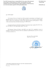 Response by the Delegation of Iceland to the Questionnaire on Participating States’ Policy and/or National Practices and Procedures for the Export of Conventional Arms and Related Technology