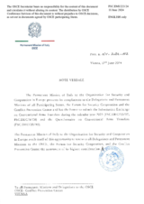 Response by the Delegation of Italy to the Questionnaire on Participating States’ Policy and/or National Practices and Procedures for the Export of Conventional Arms and Related Technology