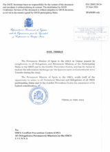 Information Exchange by the Delegation of Spain on Conventional Arms Transfer