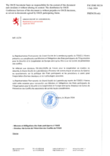 Response by the Delegation of Luxembourg to the Questionnaire on Participating States’ Policy and/or National Practices and Procedures for the Export of Conventional Arms and Related Technology