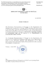 Information Exchange by the Delegation of Portugal on Conventional Arms Transfer