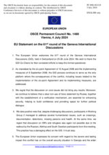 Statement by the Hungarian EU Presidency on the 61st round of the Geneva International Discussions, held on 25 and 26 June 2024