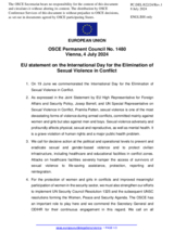 Statement by the Hungarian EU Presidency on the International Day for the Elimination of Sexual Violence in Conflict, observed on 19 June 2024