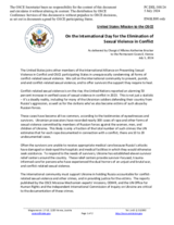Statement by the Delegation of the United States of America on the International Day for the Elimination of Sexual Violence in Conflict, observed on 19 June 2024