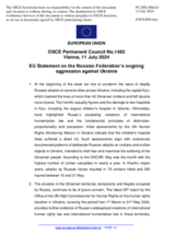 Statement by the Hungarian EU Presidency on the Russian Federation’s ongoing aggression against Ukraine