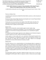 Statement by the Delegation of Norway, also on behalf of several delegations, in response to the presentation by the Secretary General of the Annual Progress Report on the Implementation of the 2004 OSCE Action Plan for the Promotion of Gender Equality