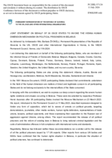 Statement by the Delegation of Slovenia, also on behalf of several delegations, to invoke the Vienna Human Dimension Mechanism on political prisoners in Belarus