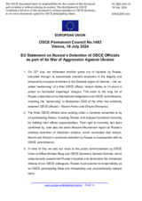 Statement by the Hungarian EU Presidency on Russia’s detention of OSCE officials as part of its war of aggression against Ukraine