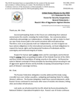 Statement by the Delegation of the United States of America on the Russian war of aggression against Ukraine