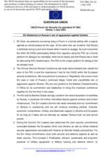 Statement by the Hungarian EU Presidency on the Russian war of aggression against Ukraine