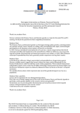Statement by the Delegation of Norway on Women, peace and security: women’s contribution to peace and security – lessons learned and challenges ahead