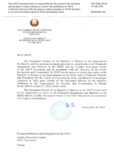 Response by the Delegation of Belarus to the Questionnaire on Participating States’ Policy and/or National Practices and Procedures for the Export of Conventional Arms and Related Technology