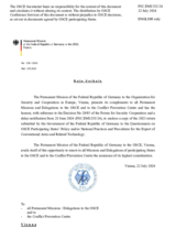 Response by the Delegation of Germany to the Questionnaire on Participating States’ Policy and/or National Practices and Procedures for the Export of Conventional Arms and Related Technology