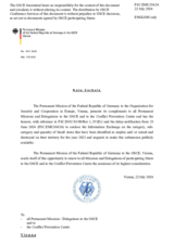 Annual Information by the Delegation of Germany on SALW Identified as Surplus and/or Seized and Destroyed